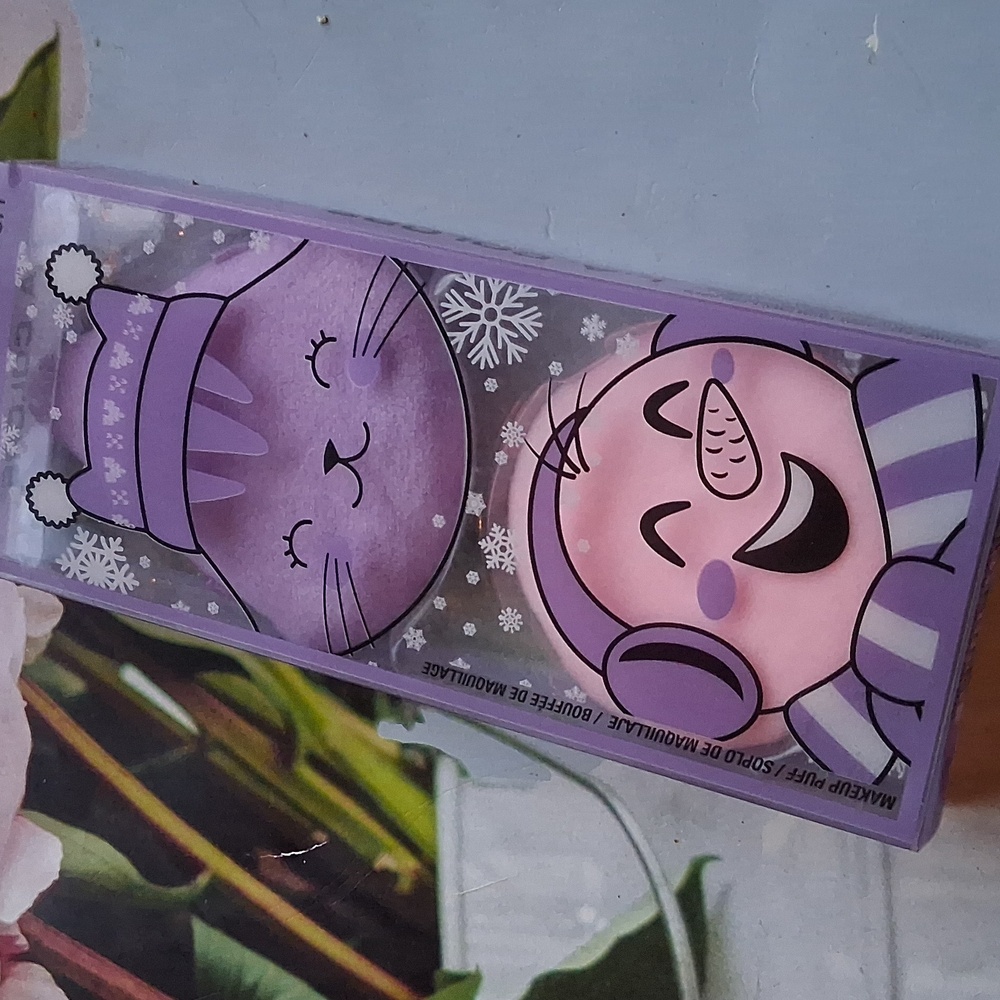 Kitty And Snowman Makeup Sponge Set